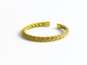 Roman Twisted Torque Bangle - Gold