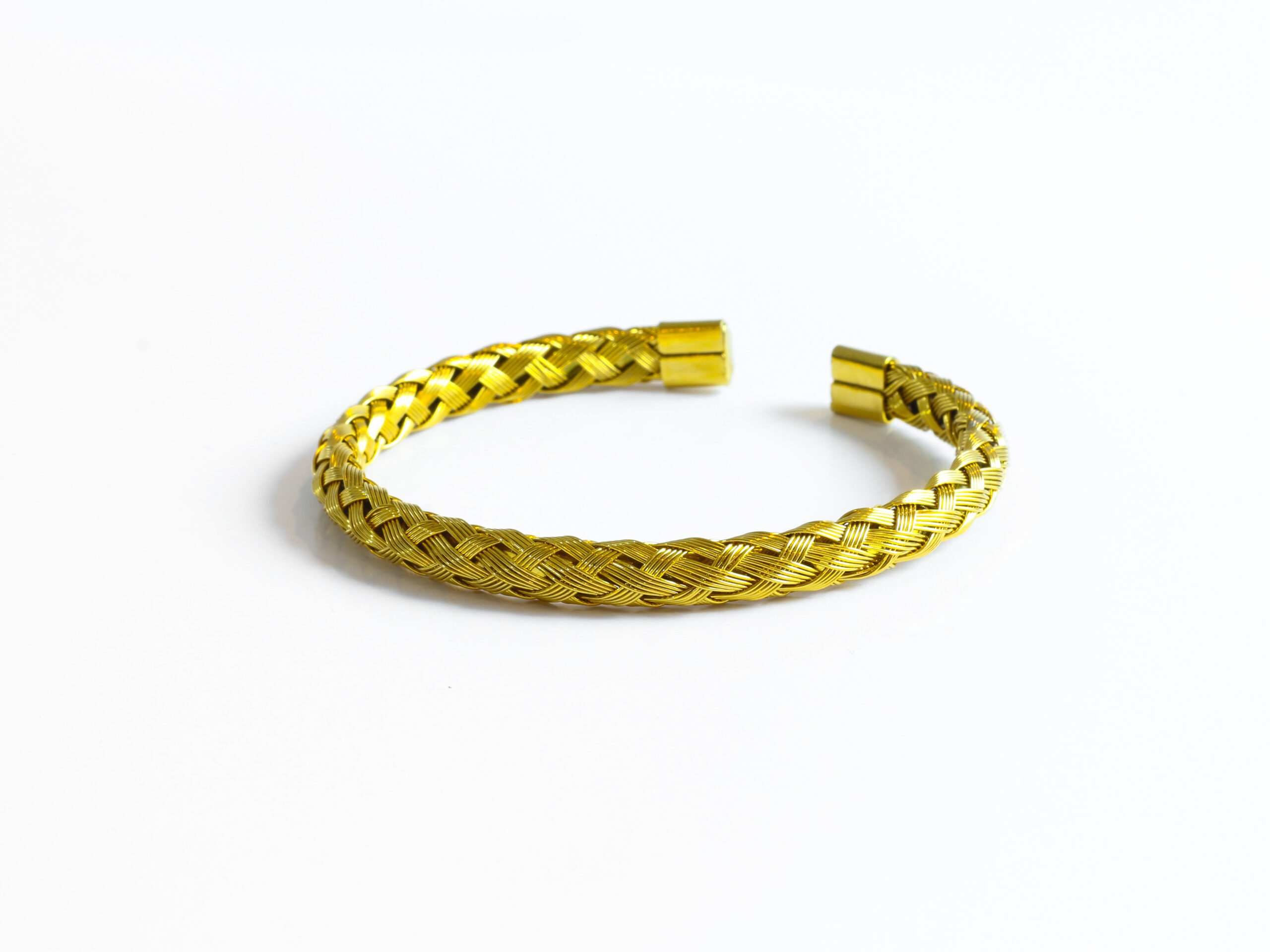 Roman Twisted Torque Bangle - Gold