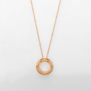 CIRCLE LOVE SIX STONES (ROSE GOLD)