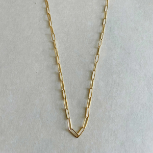 PAPER CLIP NECKLACE - GOLD
