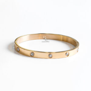 THE LOVE BANGLE WITH 10 STONES – 6MM ROSE GOLD