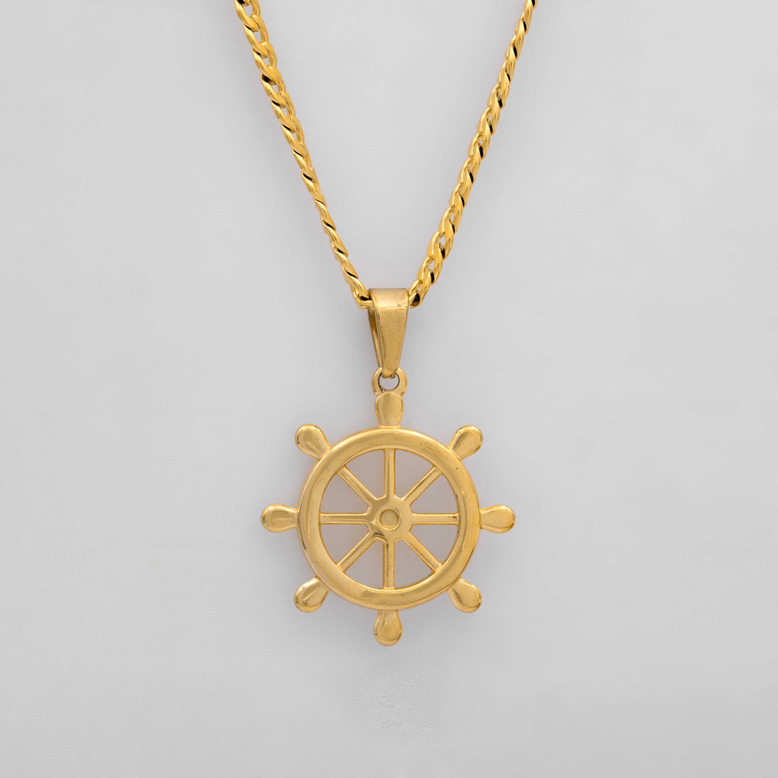 DHARMACHAKRAYA PENDANT NECKLACE - GOLD