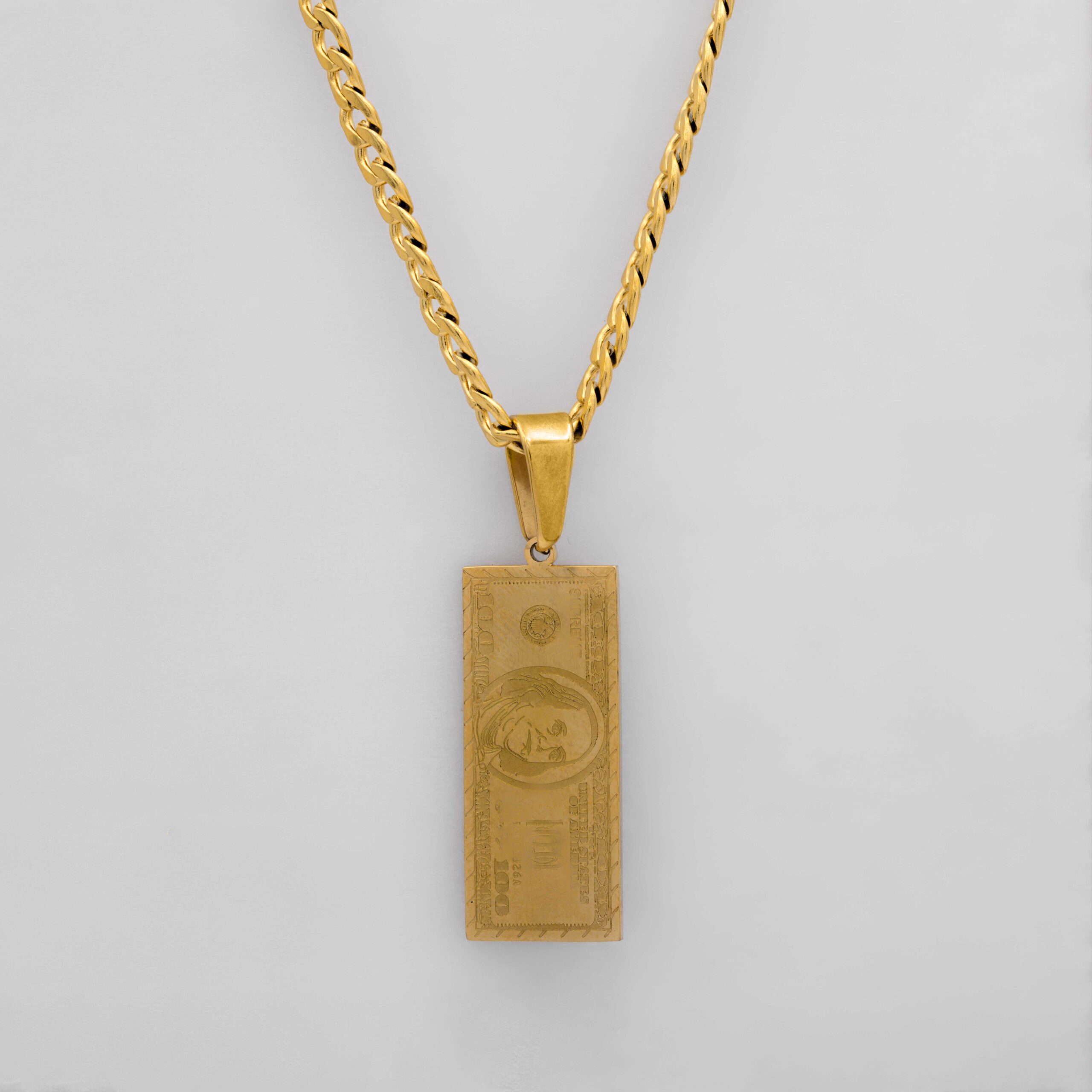 DOLLAR PENDANT NECKLACE - GOLD