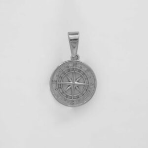COMPASS PENDANT - WHITE GOLD