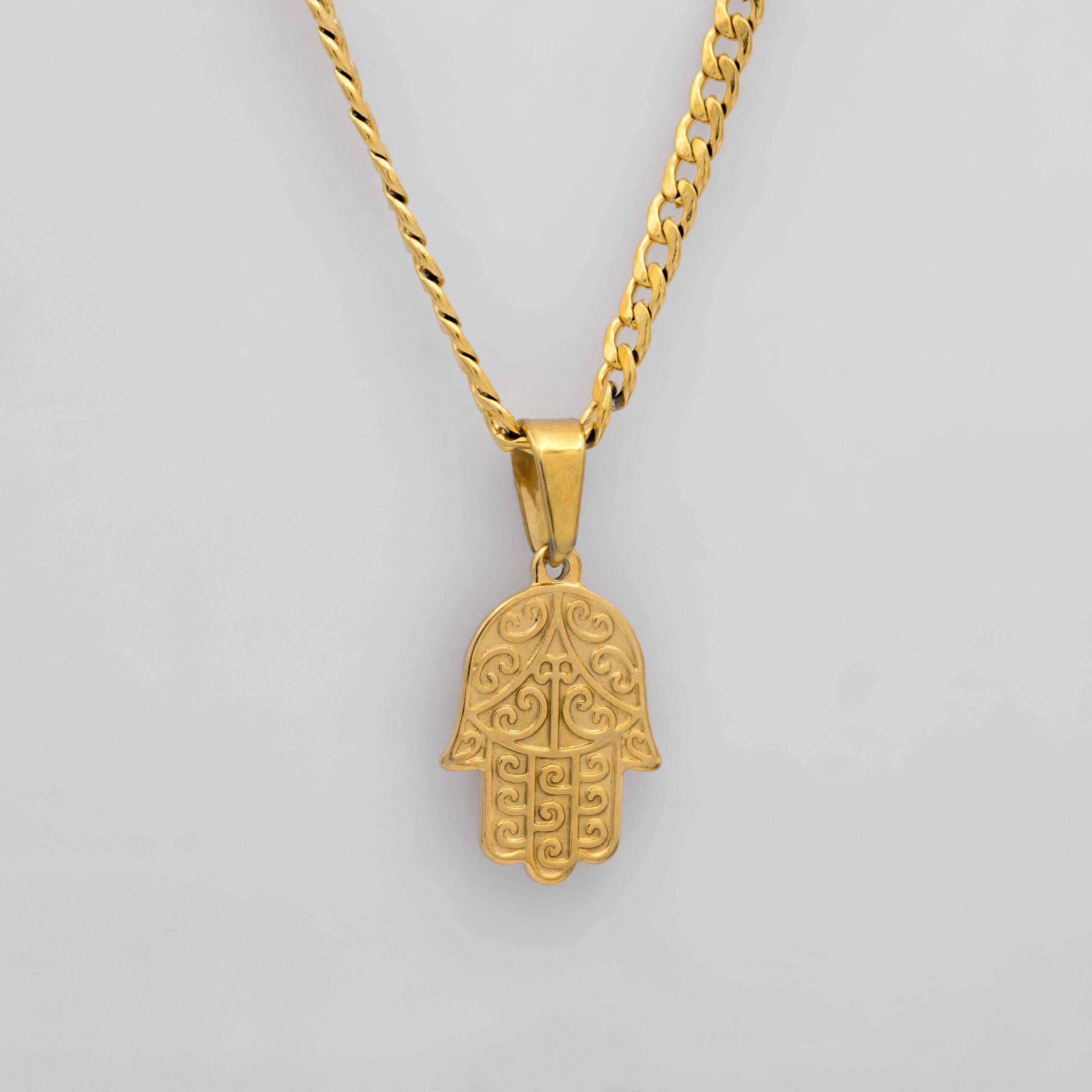 HAMSA PENDANT NECKLACE - GOLD
