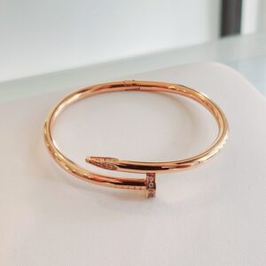 THE NAIL BANGLE – ROSE GOLD WITH STONES