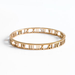 HOLLOW ROMAN NUMERAL BRACELET – ROSE GOLD