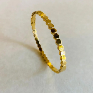 HONEYCOMB BANGLE - GOLD