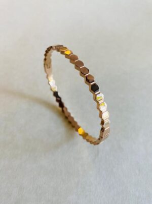 HONEYCOMB BANGLE - ROSE GOLD
