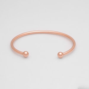 BALLED MONDIAL CUFF BANGLE - ROSE GOLD