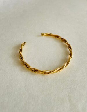 WIRE CUFF BANGLE - GOLD