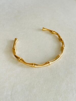 BAMBOO CUFF BANGLE  - GOLD