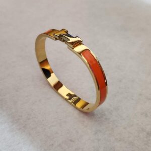 H BANGLE - GOLD & ORANGE