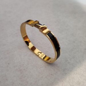 H BANGLE - GOLD & BLACK