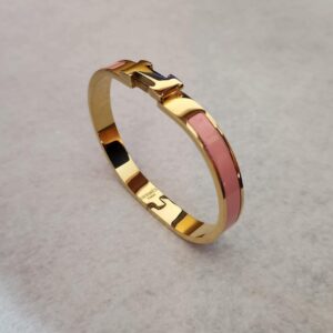 H BANGLE - GOLD & PINK