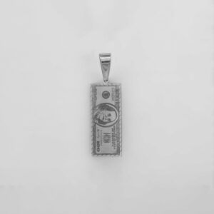 DOLLAR PENDANT - WHITE GOLD